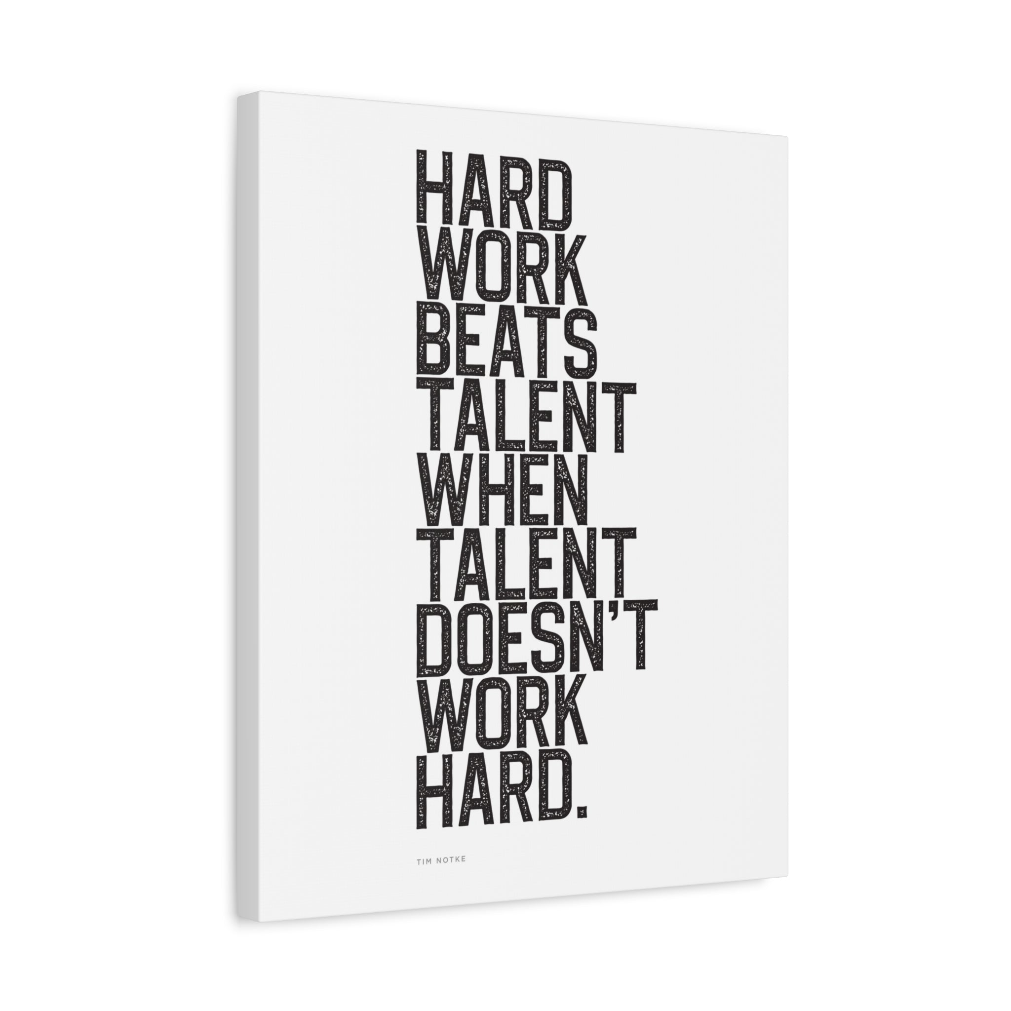 “Hard Work Beats Talent” Motivational Canvas