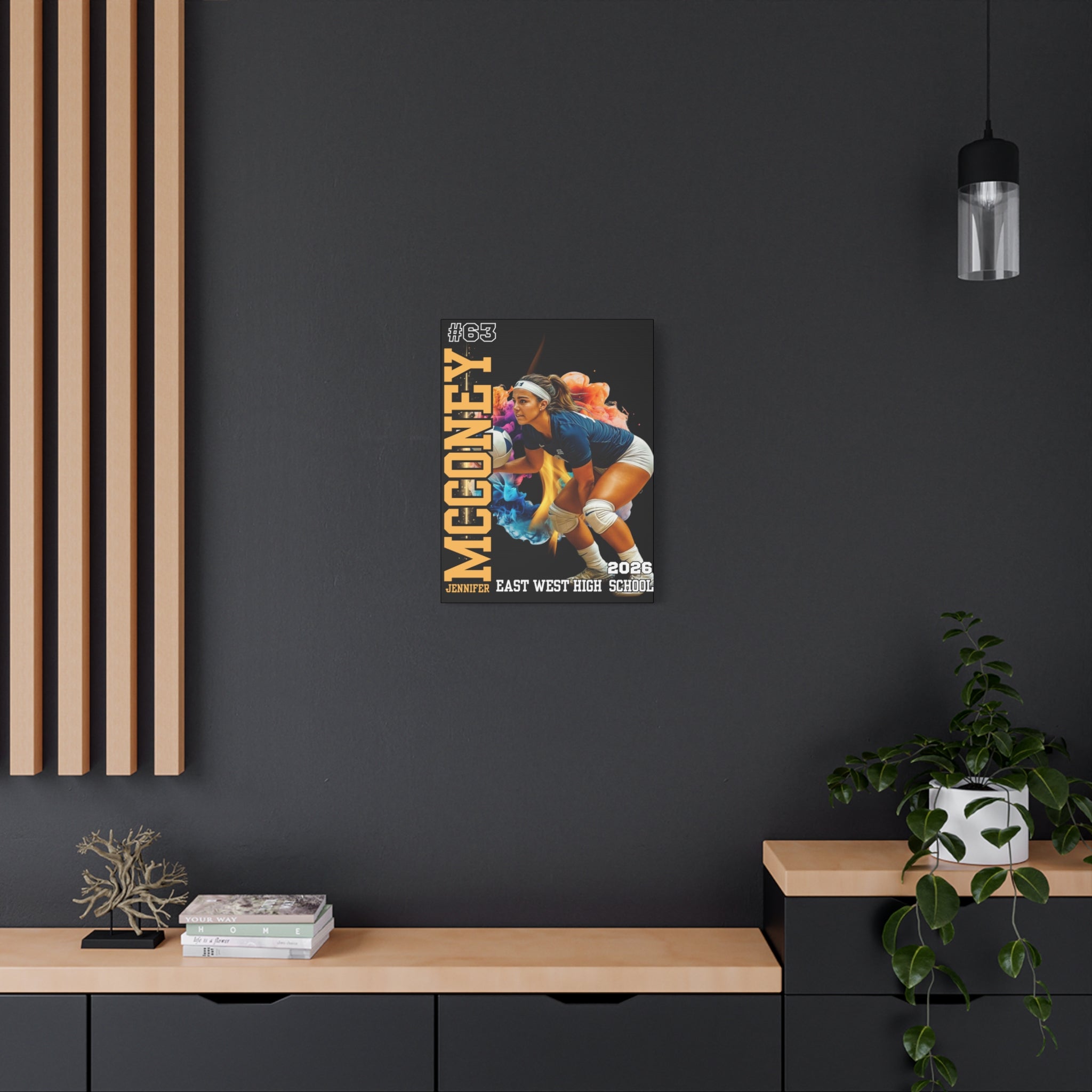 Custom Athlete Canvas – Volleyball Edition (Energy Burst Series)