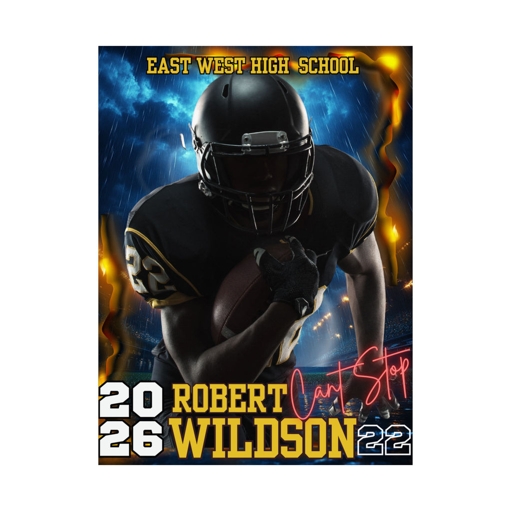 🏈 Custom Football Recruiting Poster (18x24)