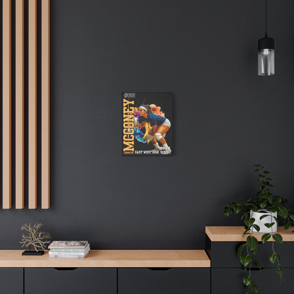 Custom Athlete Canvas – Volleyball Edition (Energy Burst Series)