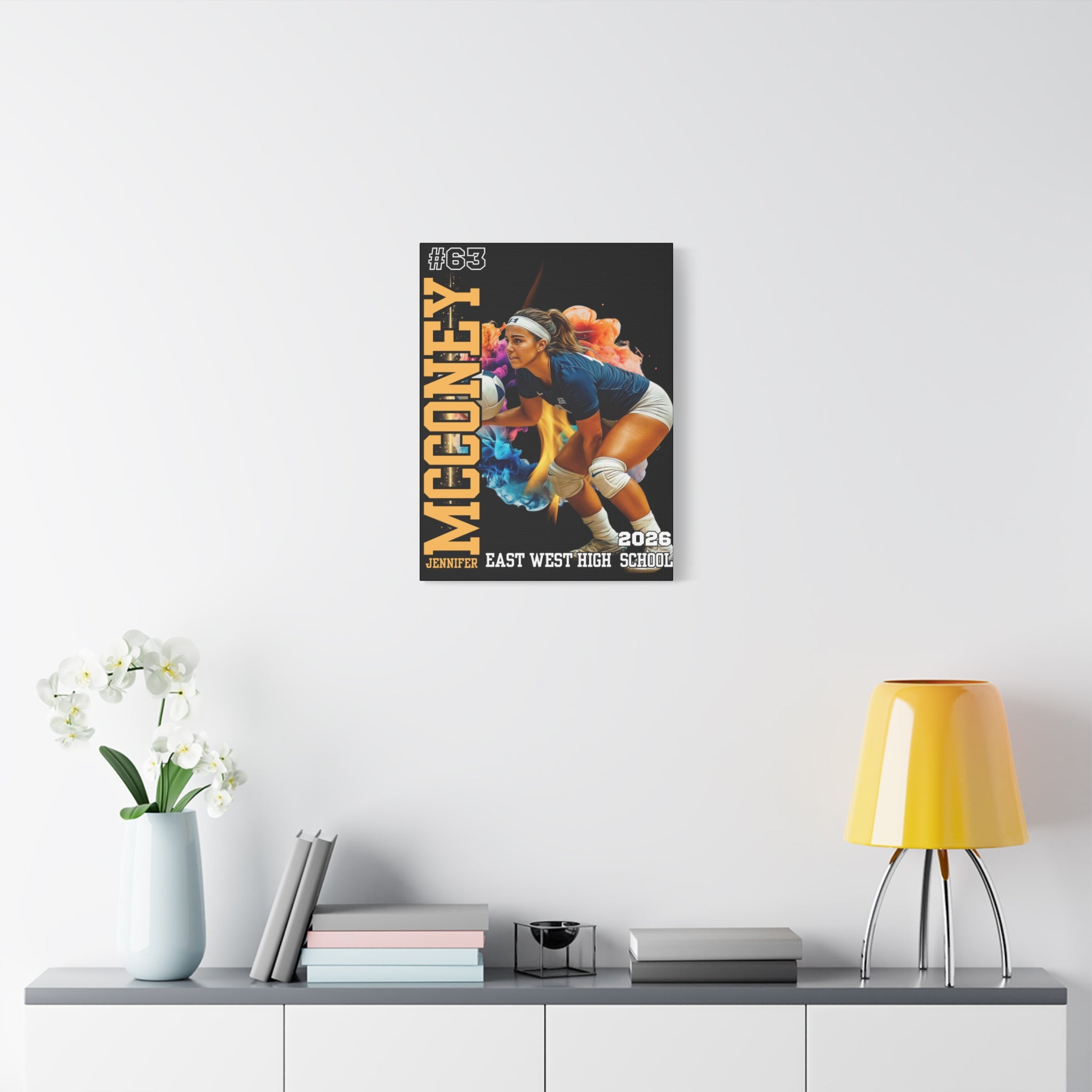 Custom Athlete Canvas – Volleyball Edition (Energy Burst Series)