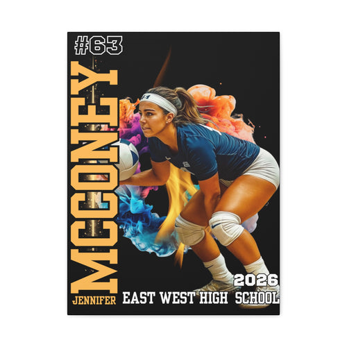 Custom Athlete Canvas – Volleyball Edition (Energy Burst Series)