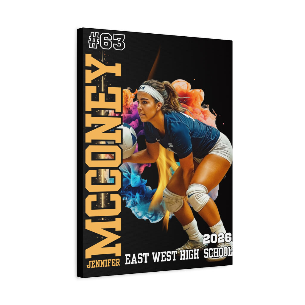 Custom Athlete Canvas – Volleyball Edition (Energy Burst Series)