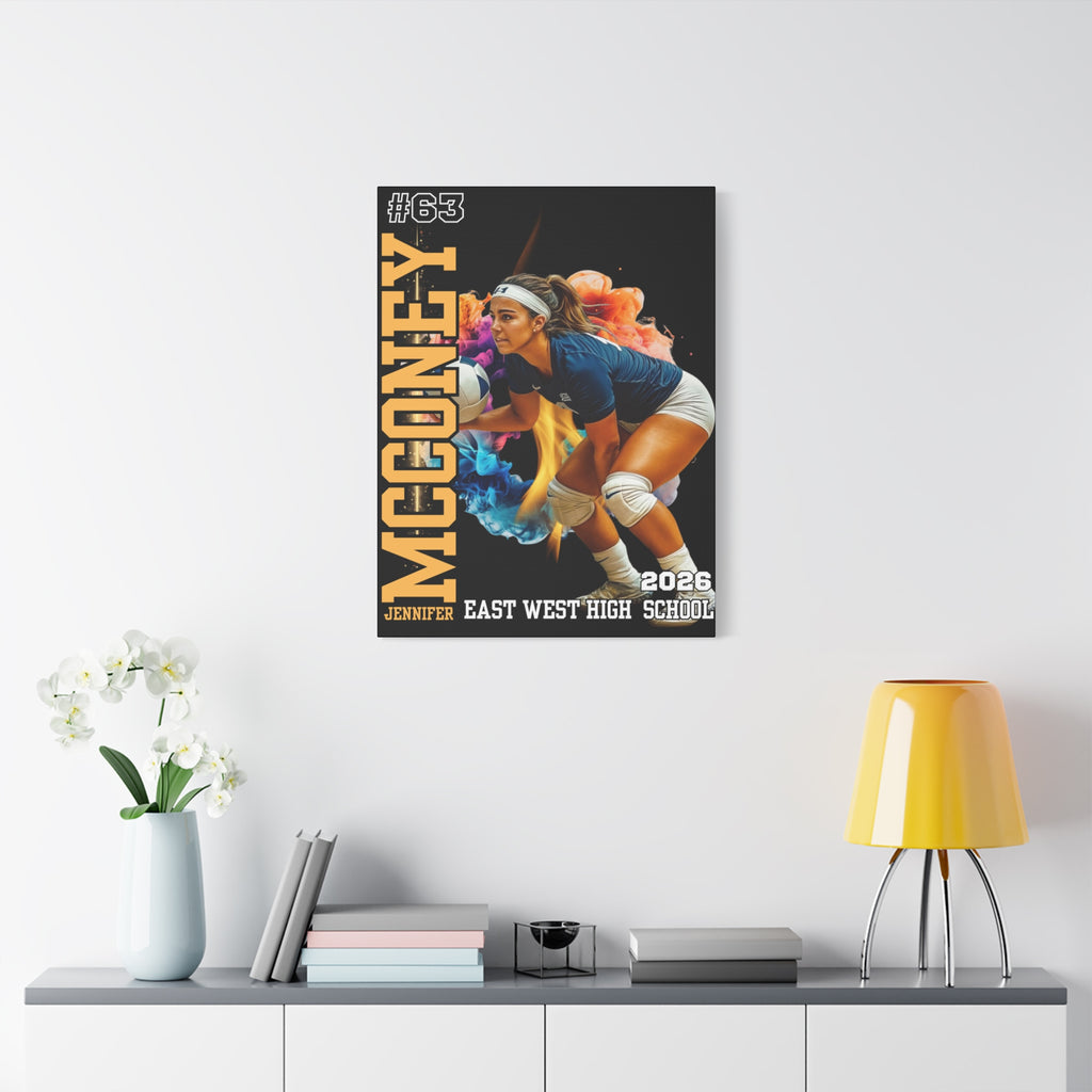 Custom Athlete Canvas – Volleyball Edition (Energy Burst Series)