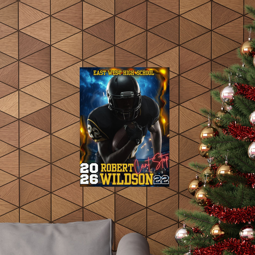 🏈 Custom Football Recruiting Poster (18x24)