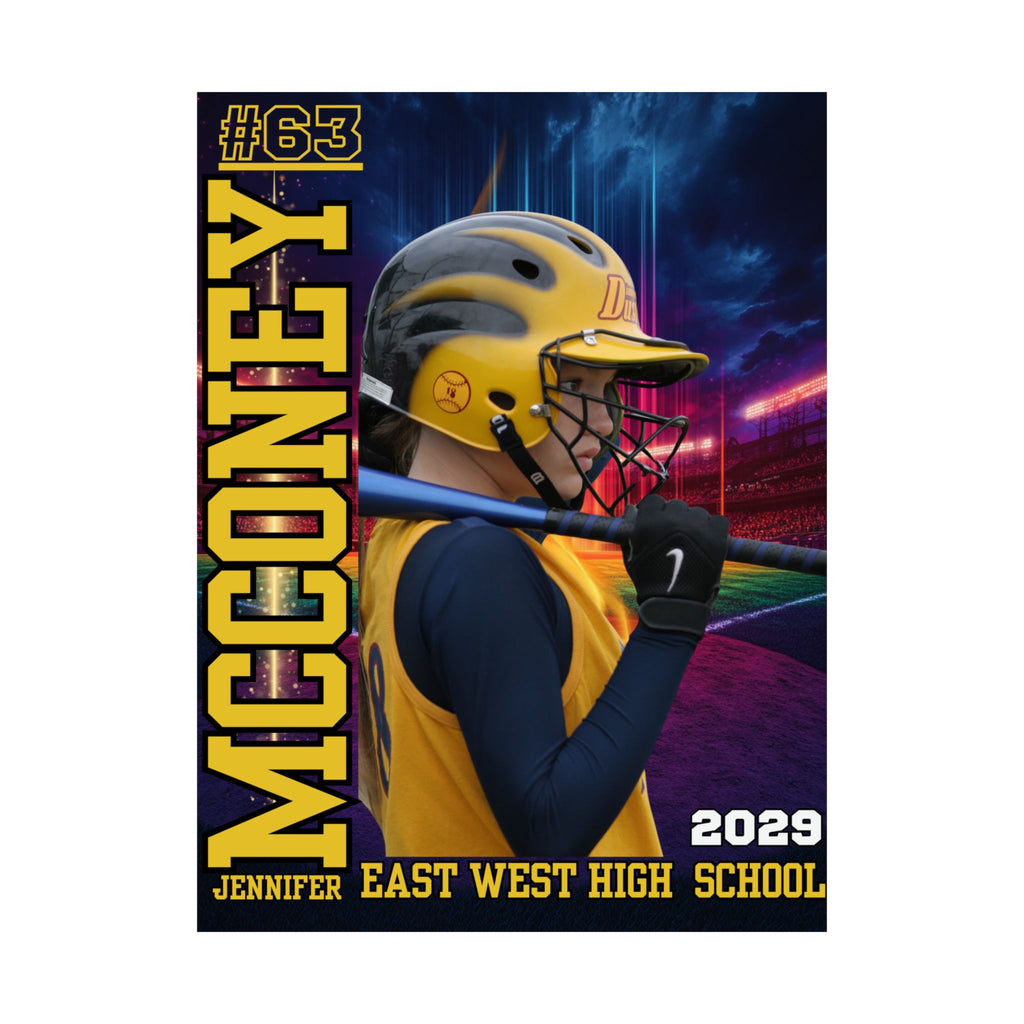 🥎 Custom Softball Recruiting Poster (18x24)