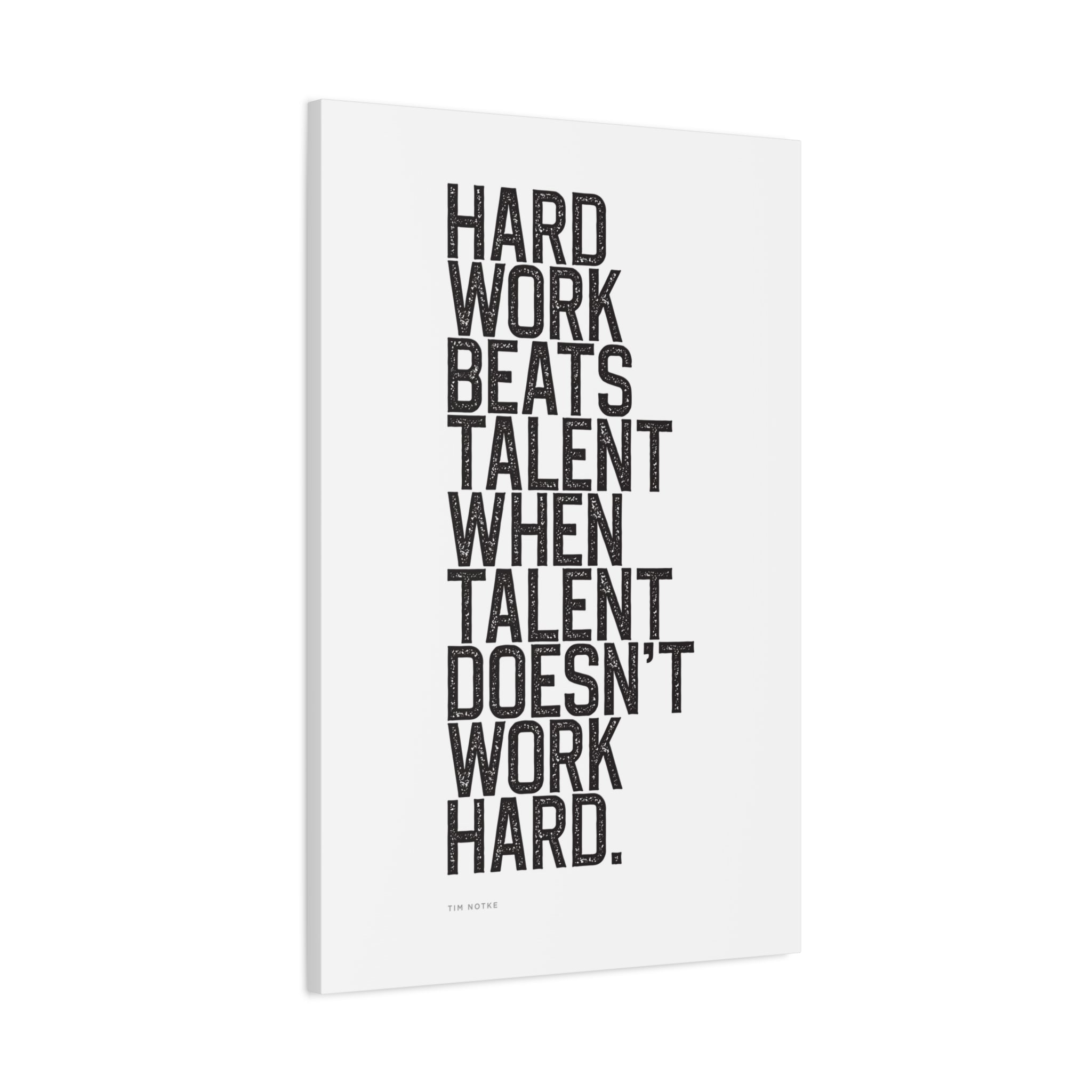 “Hard Work Beats Talent” Motivational Canvas