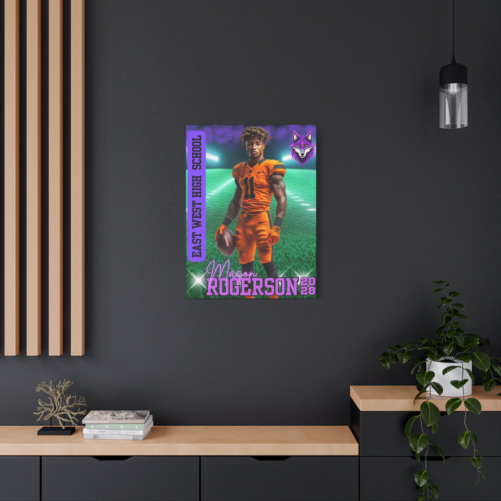 Custom Football Player Canvas – Spotlight Field Edition