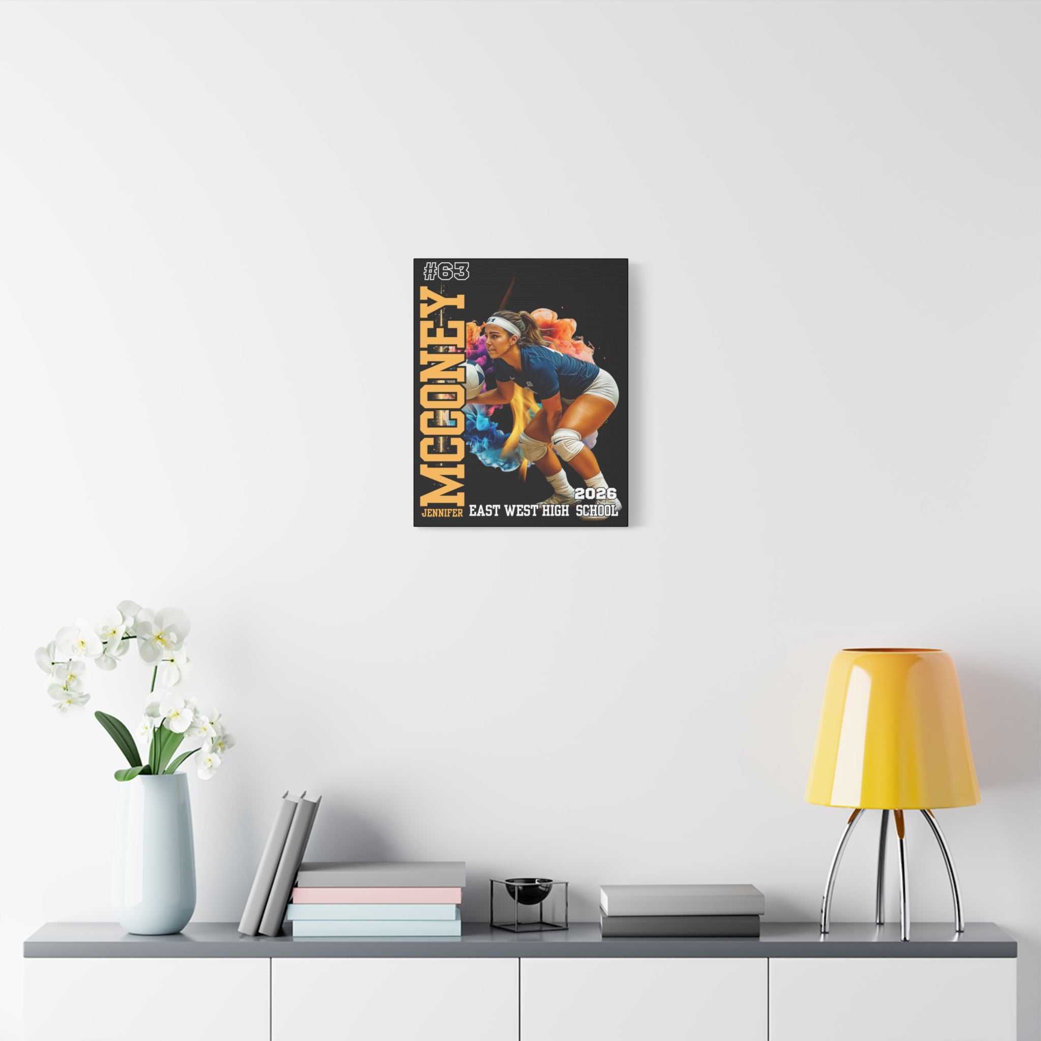 Custom Athlete Canvas – Volleyball Edition (Energy Burst Series)