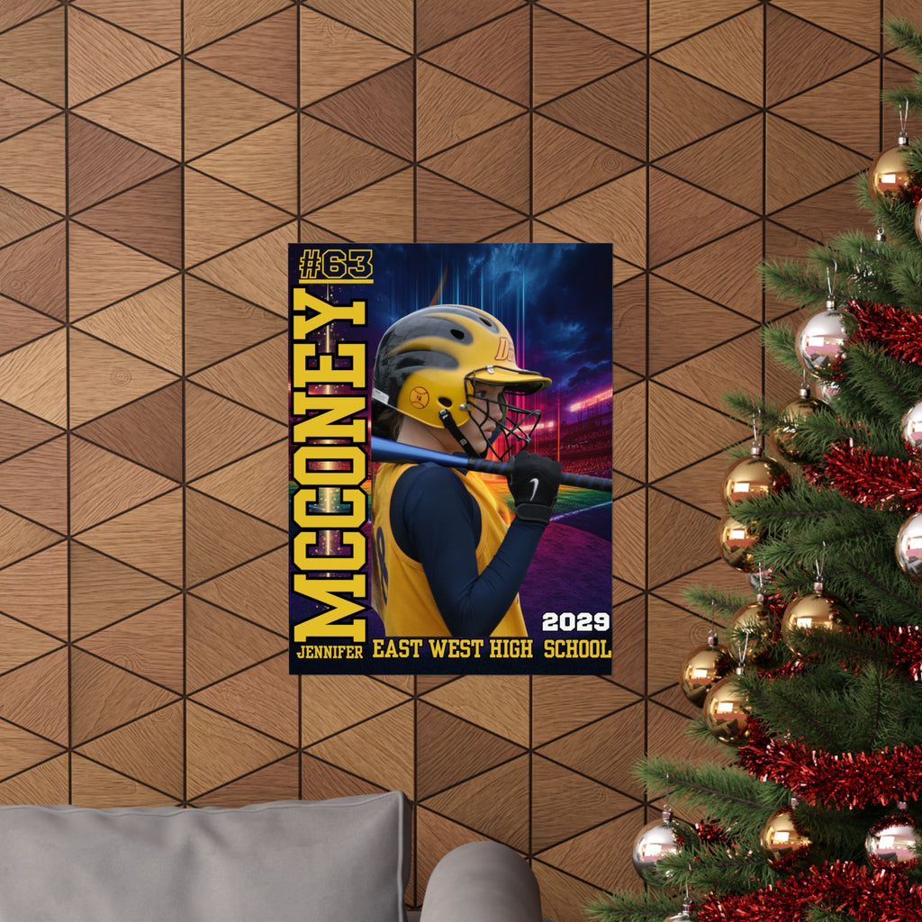 🥎 Custom Softball Recruiting Poster (18x24)