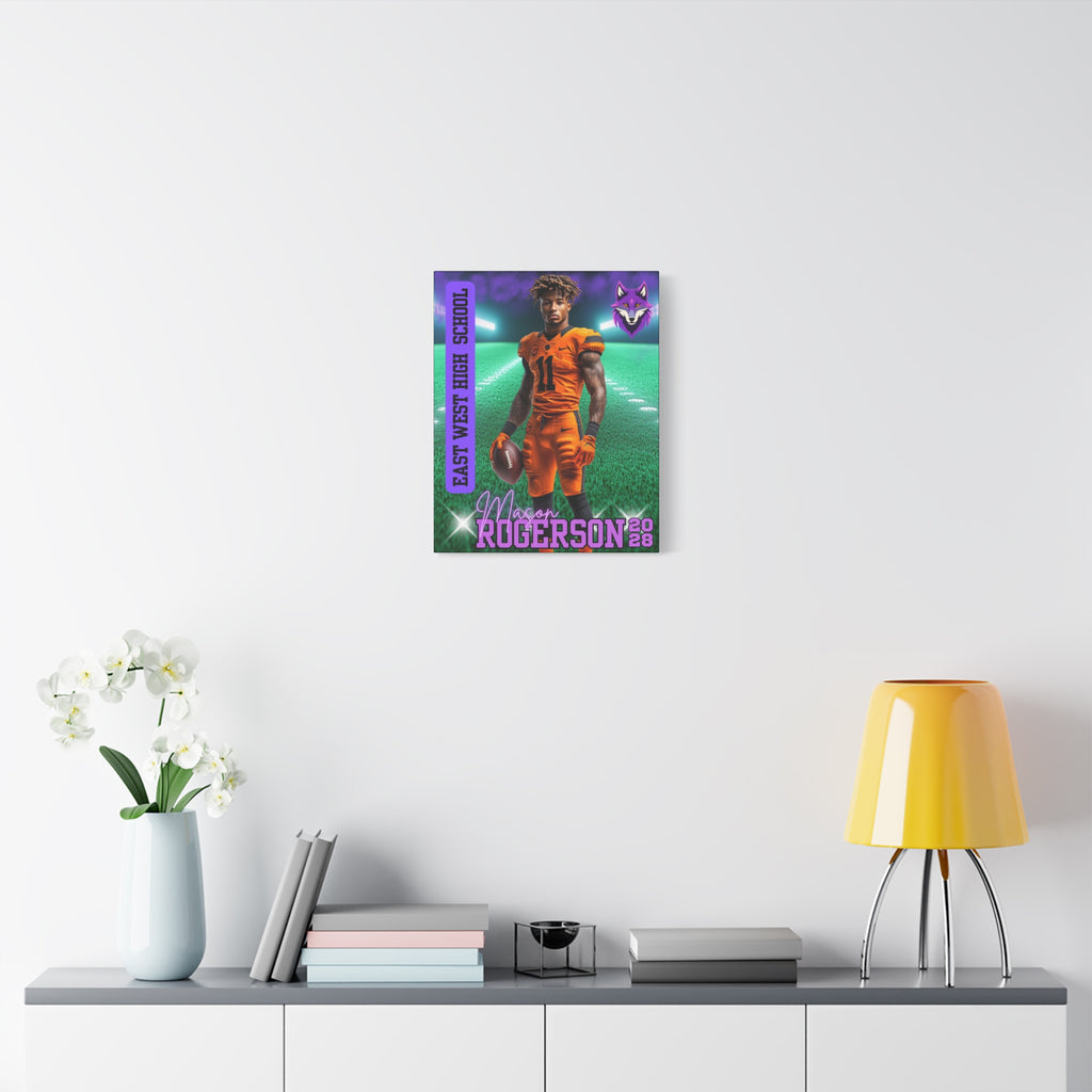Custom Football Player Canvas – Spotlight Field Edition