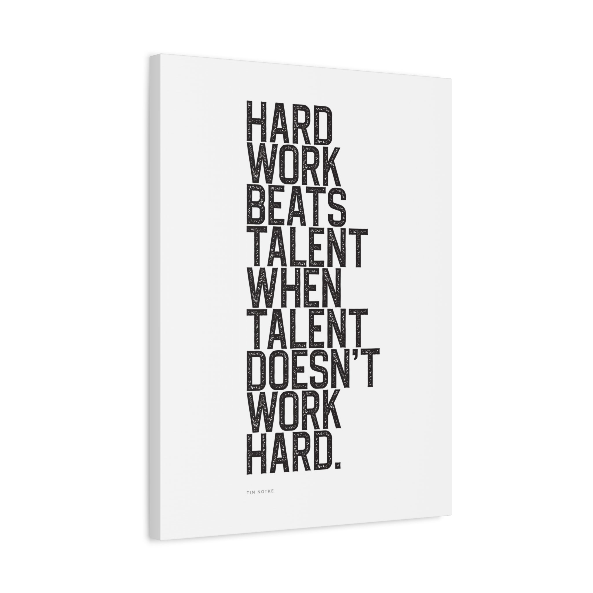 “Hard Work Beats Talent” Motivational Canvas