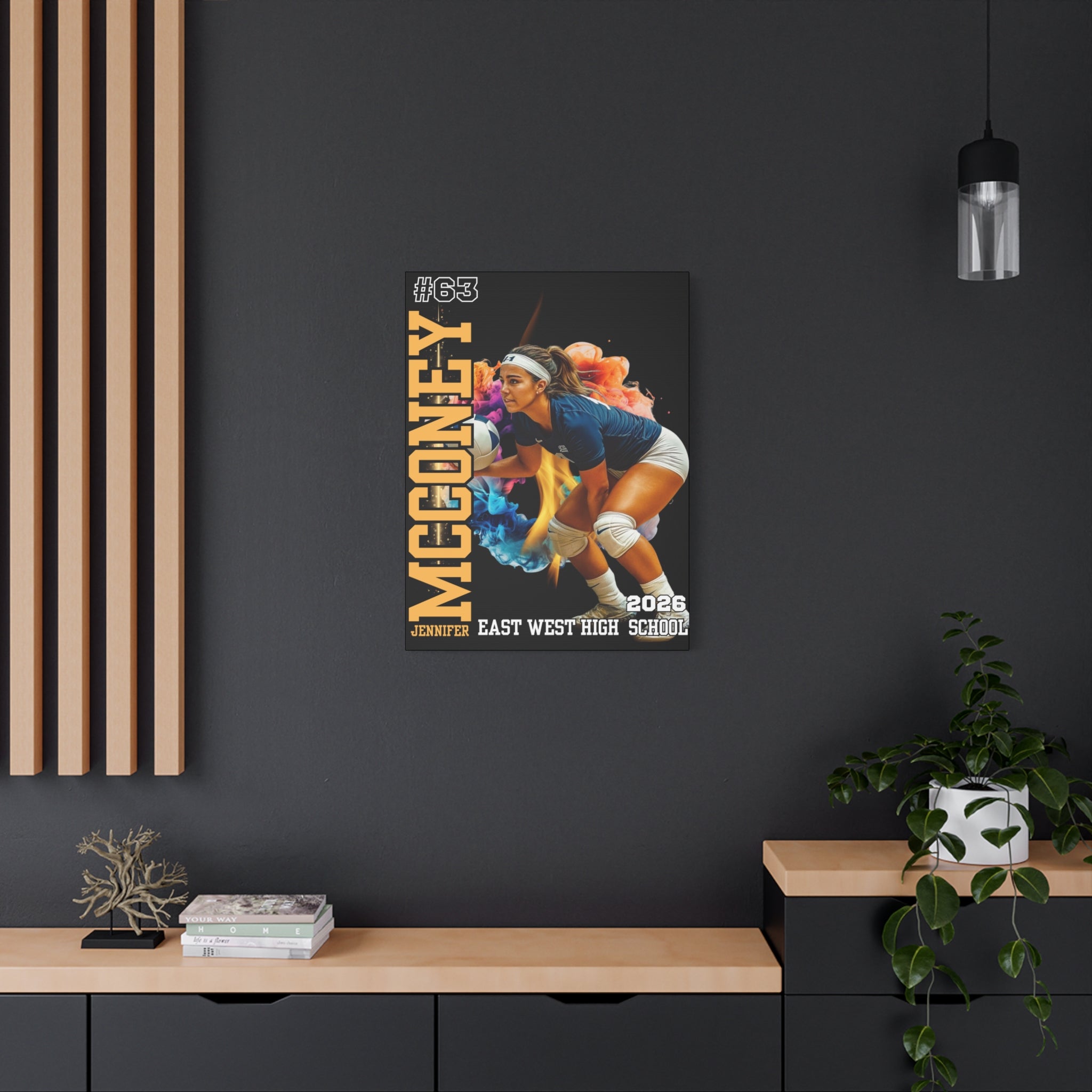 Custom Athlete Canvas – Volleyball Edition (Energy Burst Series)